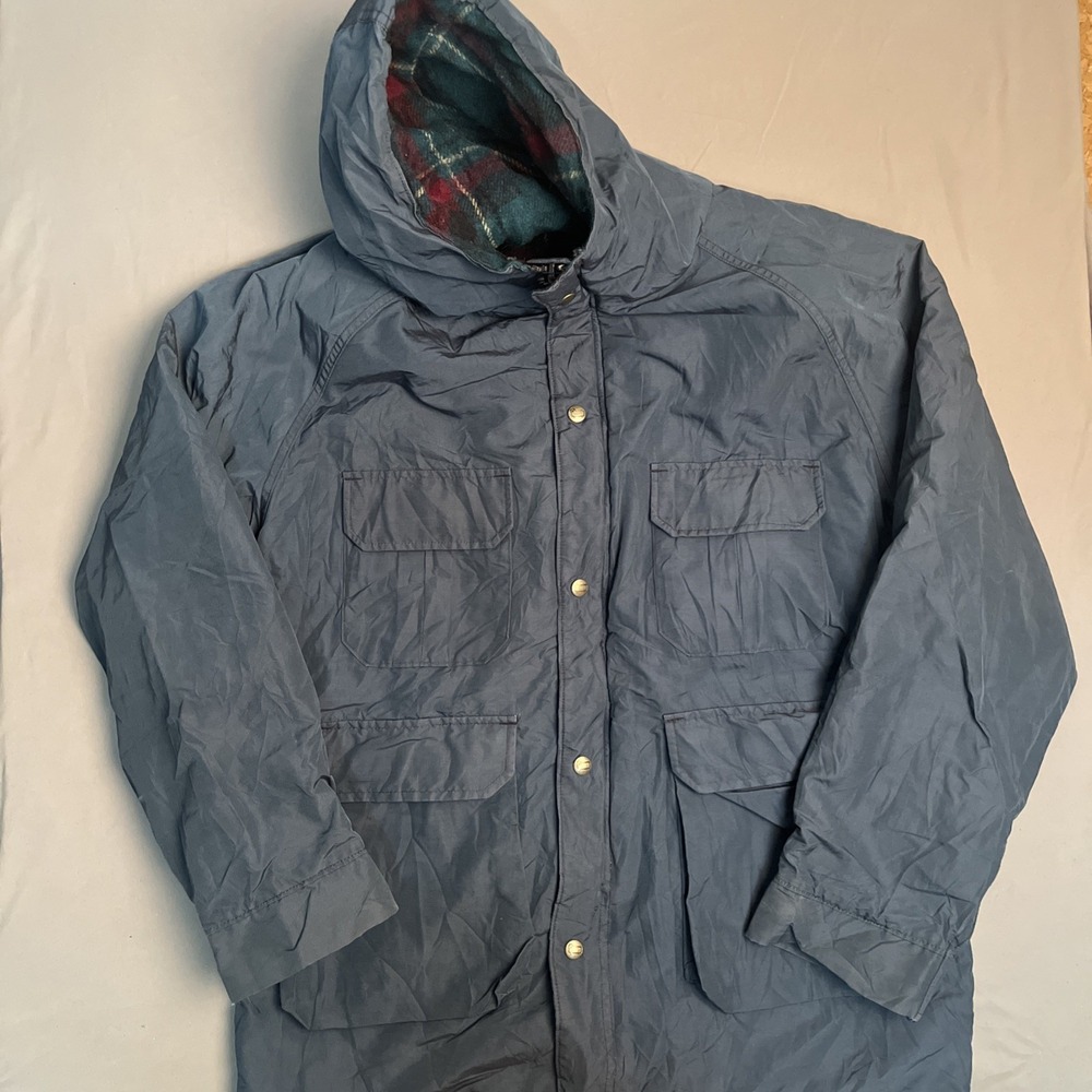 Vintage Woolrich‎ Flannel Lined Field Jacket Coat Blanket Wool Chore Work USA L